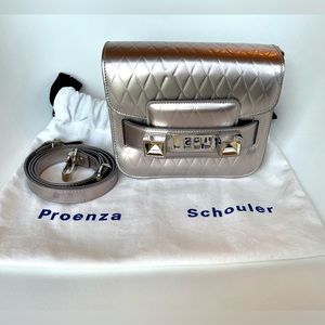 Proenza Schouler PS11 Tiny Metallic Leather Crossbody Bag